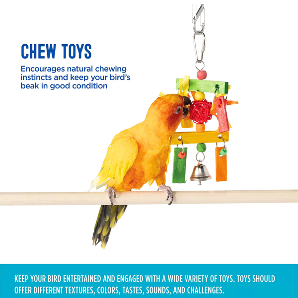 All Living Things Wooden Wind Chime Bird Toy – Musical Fun for Birds