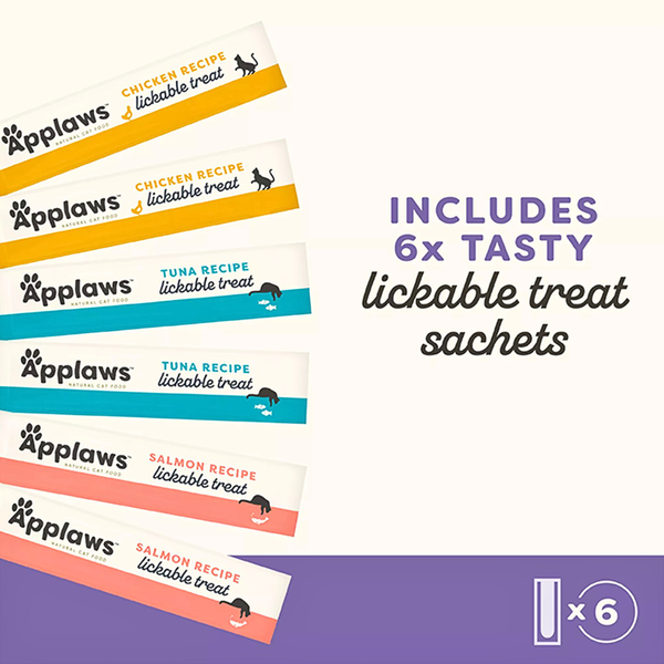Applaws Puree Treat – Grain-Free Lickable Snack Tubes for Cats