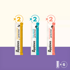 Applaws Puree Treat Grain-Free Lickable Tubes 6-Count for Cats