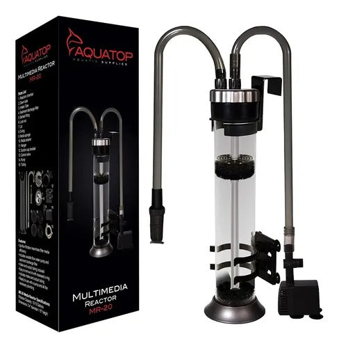 Aquatop MR-20 Media Reactor with 95 GPH Pump Box Effective