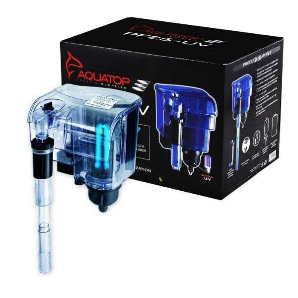 Aquatop Power Filter with UV; PF25-UV With 7 Watt UV Sterilization