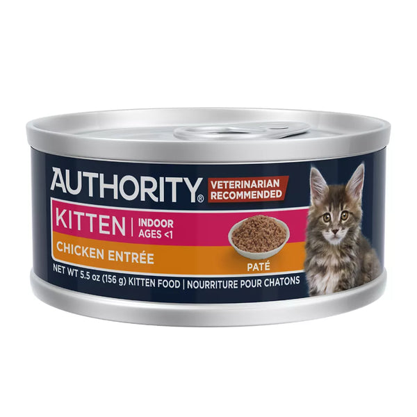 Authority® Everyday Health Indoor Kitten Cat Wet Food - 5.5 Oz, Pate, With-Grain