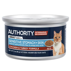 Authority® Sensitive Stomach + Skin Wet Cat Food - Pate, 3oz