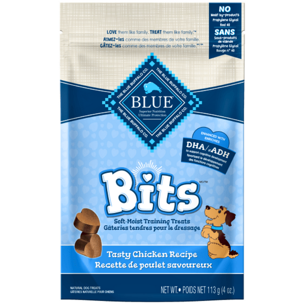BLUE Bits Soft-Moist Training Treats; Tasty Chicken Recipe