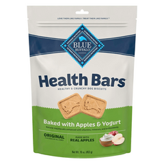 BLUE Health Bars Natural Crunchy Dog Treats Biscuits; Apple & Yogurt
