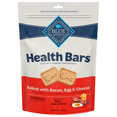BLUE Health Bars Natural Crunchy Dog Treats Biscuits; Bacon, Egg & Cheese