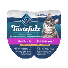 Blue Buffalo Adult Wet Cat Food Tastefuls Spoonless Singles - Natural, Beef, Pate