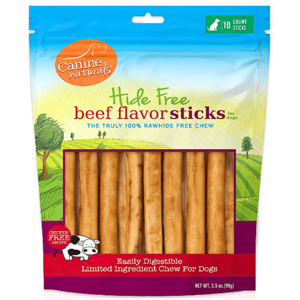 Canine Naturals Hide Free Beef Sticks Dog Chew