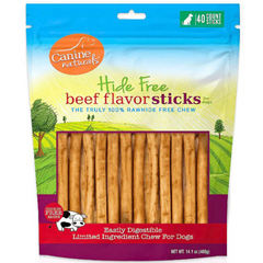 Canine Naturals Hide Free Beef Sticks – Rawhide-Free Dog Chews