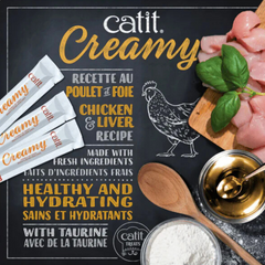 Catit Creamy Chicken & Liver – High Protein, Taurine-Enriched Treat
