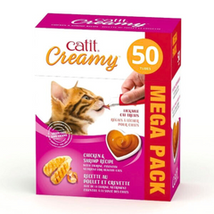 Catit Creamy Chicken & Shrimp Cat Treat – Low-Calorie, Grain-Free Snack