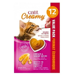 Catit Creamy Chicken & Shrimp – Hydrating Lickable Cat Treat (Tube)