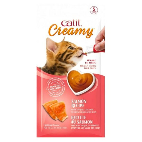 Catit Creamy Lickable Salmon Recipe Cat Treat