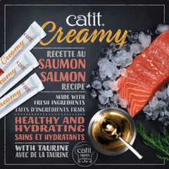 Catit Creamy Lickable Salmon – Taurine-Rich Wet Cat Treat