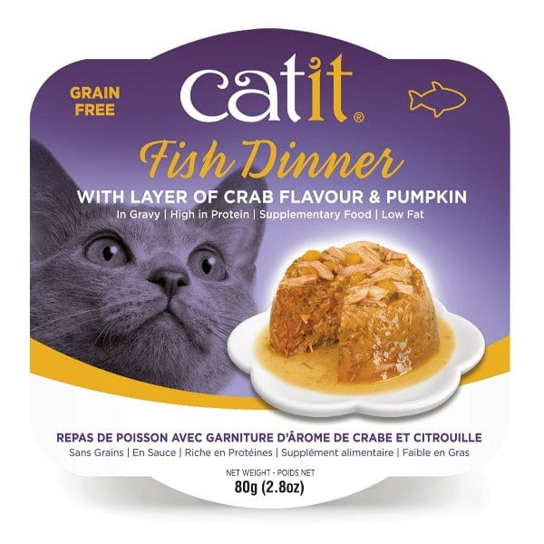Catit Fish Dinner with Crab Flavour & Pumpkin Wet Cat Food
