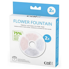 Catit Flower Fountain Triple-Action Filter Pads – 3-Stage Water Purification
