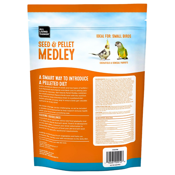 Cockatiel Seed & Pellet Blend – All Living Things Bird Food 2 lb