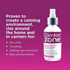 Comfort Zone Spray & Scratch Control – Stops Cat Scratching Instinct