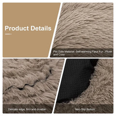 Cozy round bed for large pets