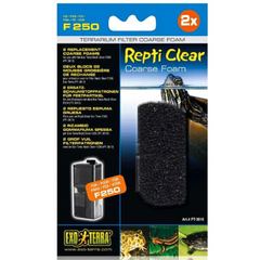 Exo Terra Repti Clear Replacement Foams – 2-Pack for F250 & F350 Filters