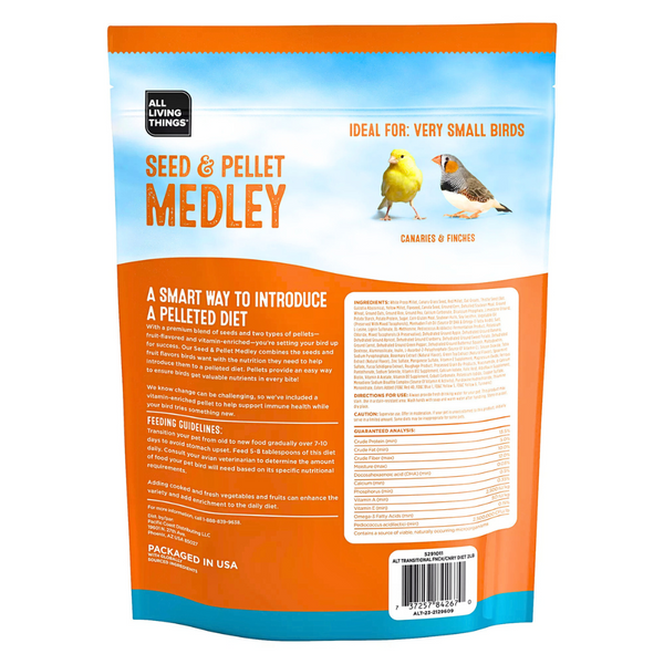 Finch & Canary Food – All Living Things Seed & Pellet 2 lb