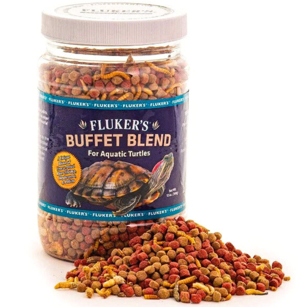 Fluker’s Buffet Blend Aquatic Turtle Formula – Freeze-Dried Shrimp & Mealworms