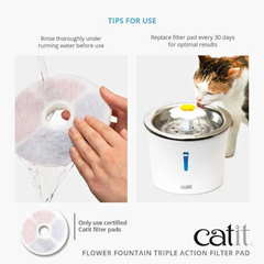 Fresh & Soft Water for Cats – Catit Flower Fountain Triple-Action Filters