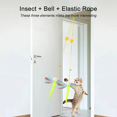 Hanging cat toys with elastic strap