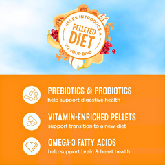 Healthy Parrot Seed & Pellet Blend – Daily Diet Mix 2 lbs