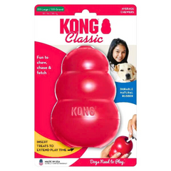 KONG Classic Dog Toy – Durable Natural Rubber Toy for Fetch & Chew