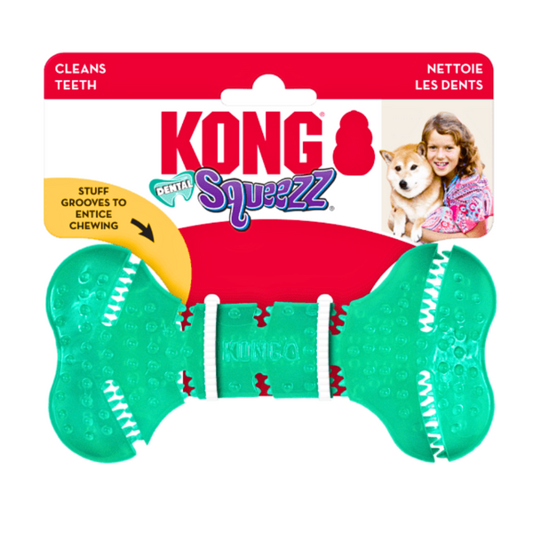 KONG Squeezz Dental Bone Dog Toy
