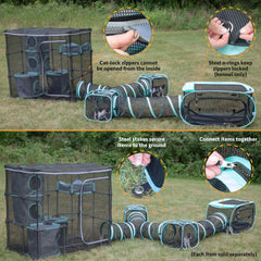 Kitty City Outdoor Cat Furniture Set – Mega Play Kit for Active Cats