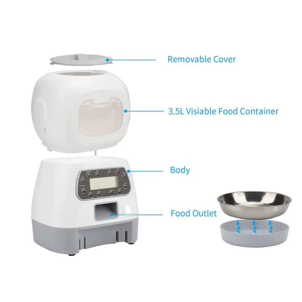 Smart Food Dispenser for Cats and Dogs with Timer