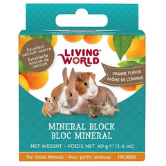 Living World Orange Flavour Mineral Block for Small Animals