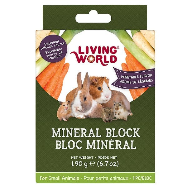 Living World Vegetable Flavour Mineral Block for Small Animals