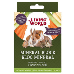 Living World Vegetable Flavour Mineral Block for Small Animals