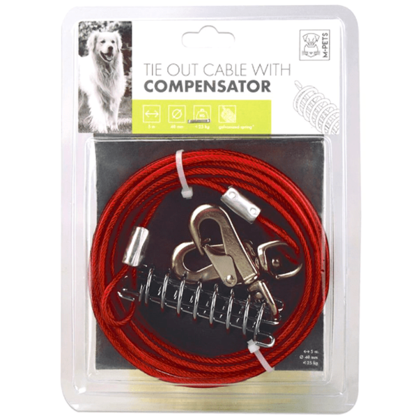 M-PETS Dog Tie Out Cable with Compensator