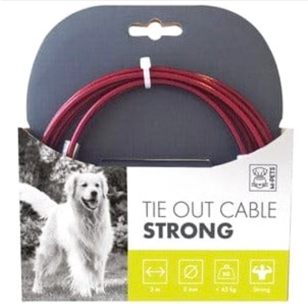 M-Pets Tie-Out Cable Strong – Reliable Leash Alternative for Outdoor Safety