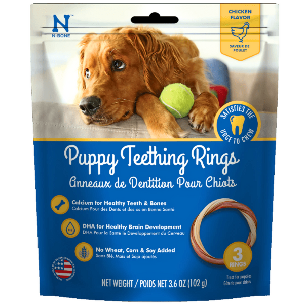N-Bone Puppy Teething Rings; Chicken Flavour