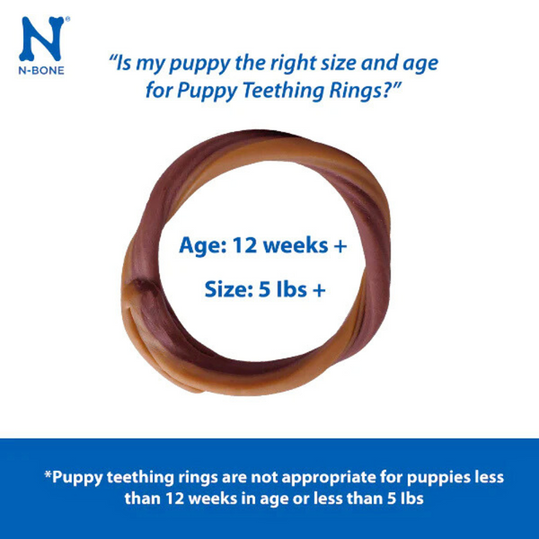 Natural N-Bone Puppy Teething Rings – Chicken Flavor Chew Treats
