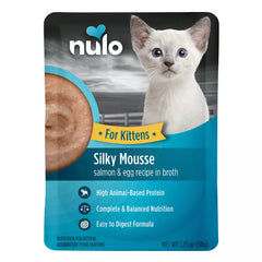 Nulo Kitten Wet Cat Food - Silky Mousse, Easy to Digest Formula, Salmon & Egg, 1.75 Oz.