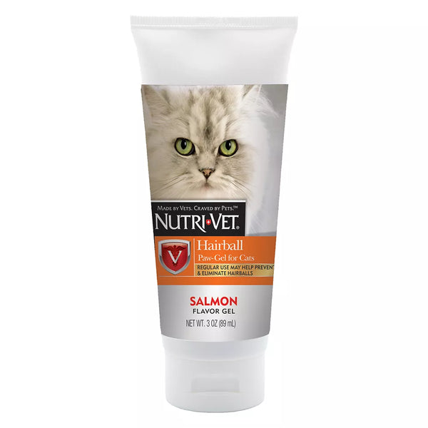 Nutri-Vet Salmon Flavor Hairball Paw Gel for Cats