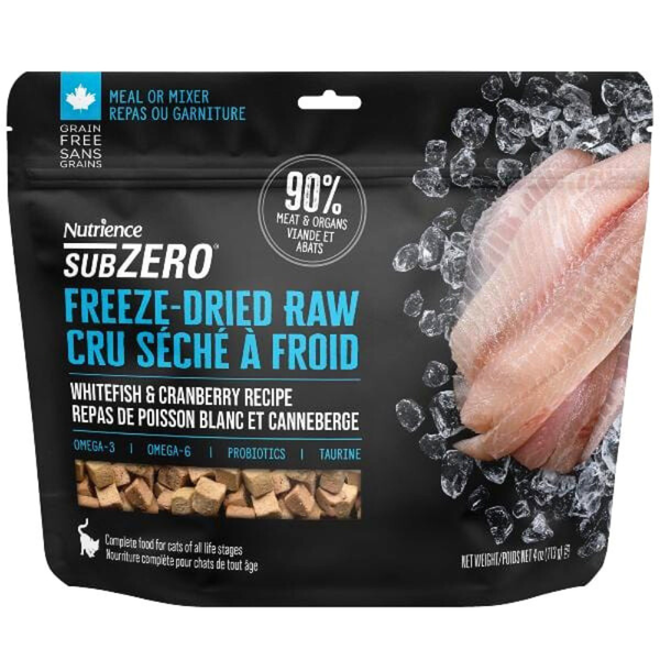 Nutrience SubZero Freeze-Dried Raw Whitefish & Cranberry Cat Food