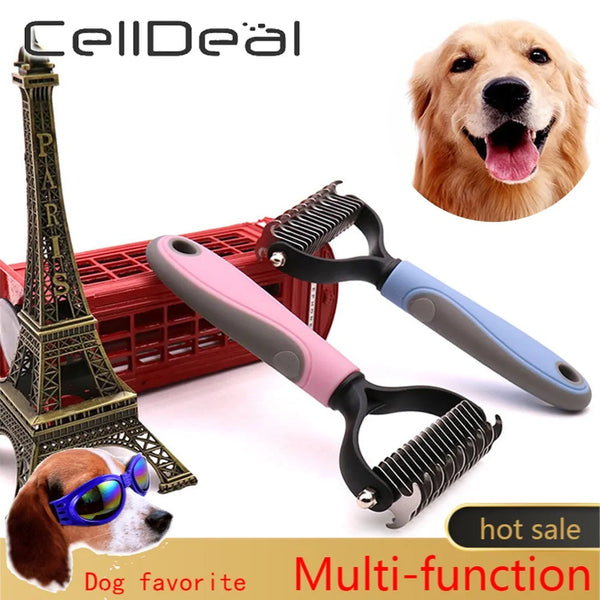 Precision Deshedding Comb: Grooming Tool for Dogs and Cats
