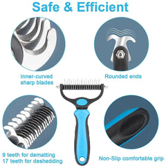 Professional Undercoat Brush: Easy Grooming with a Double-Sided Rake