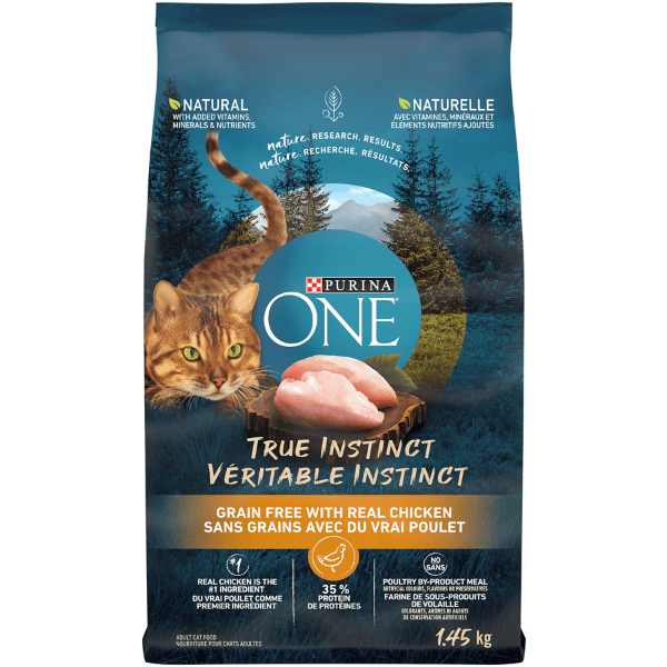 Purina ONE True Instinct Grain Free Real Chicken Dry Cat Food, 1.45kg