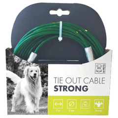 Secure Outdoor Tie-Out Cable Strong – Steel Cable for Dogs Up to 50 lbs