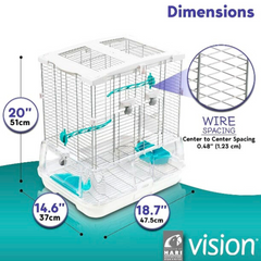 Small Bird Cage by Vision Modern Design with Debris Guard & Easy Access