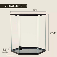 Thrive Vertical Hexagon Reptile Terrarium – Tall Glass Habitat
