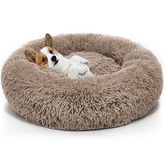 Cozy round bed for large pets